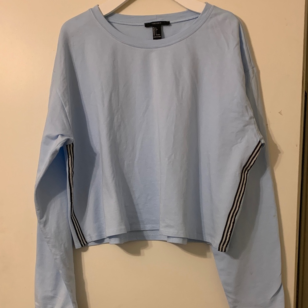 Forever 21 Sky Blue Long Sleeve Tee